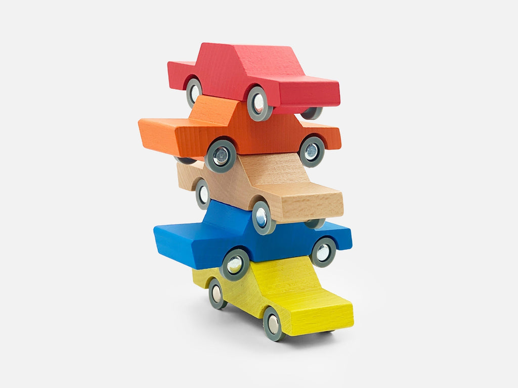 Waytoplay Back and Forth Araba - Sarı-Ahşap Oyuncak Arabalar & Yol Oyuncağı-6-Kidsmondo